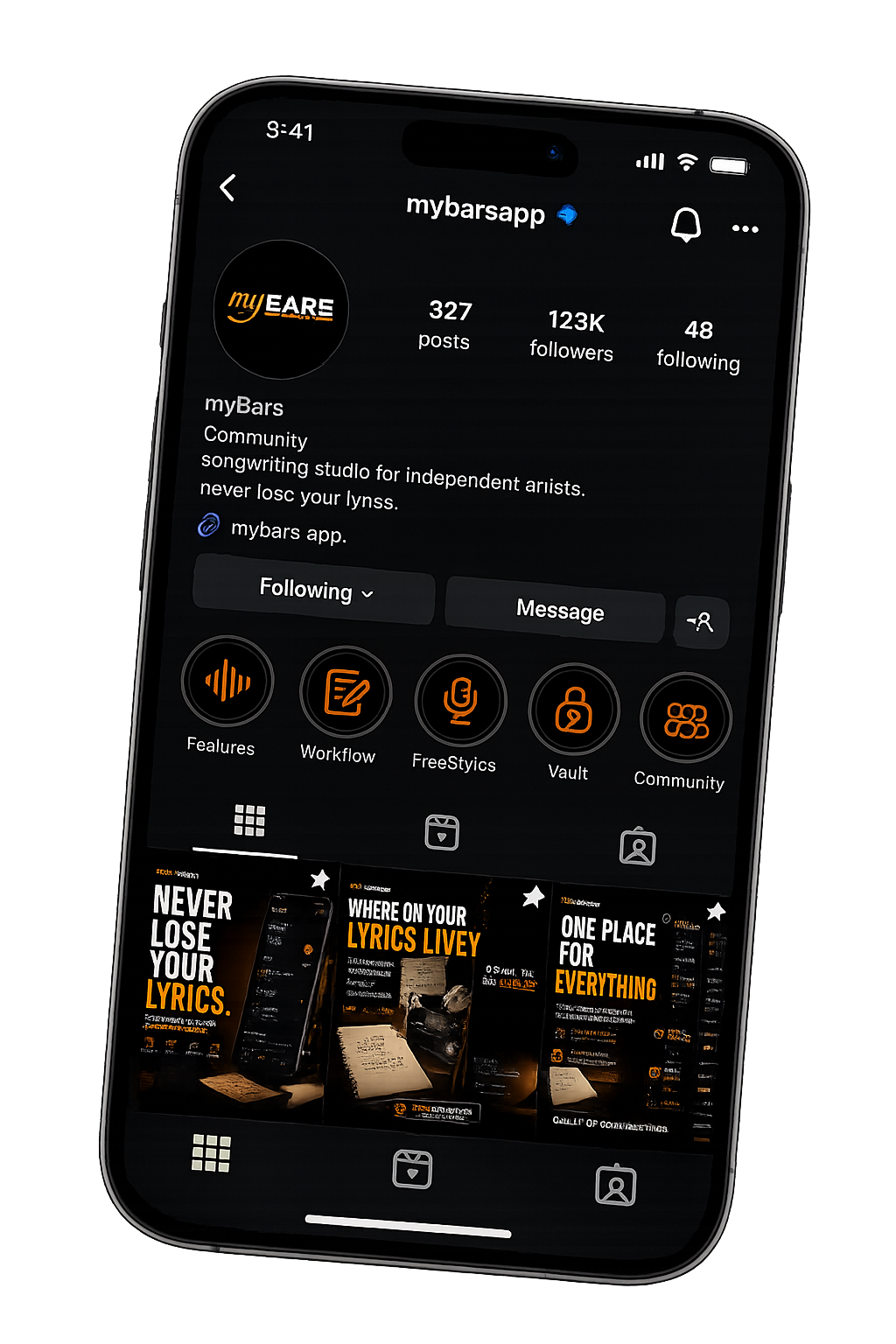 myBars app on iPhone